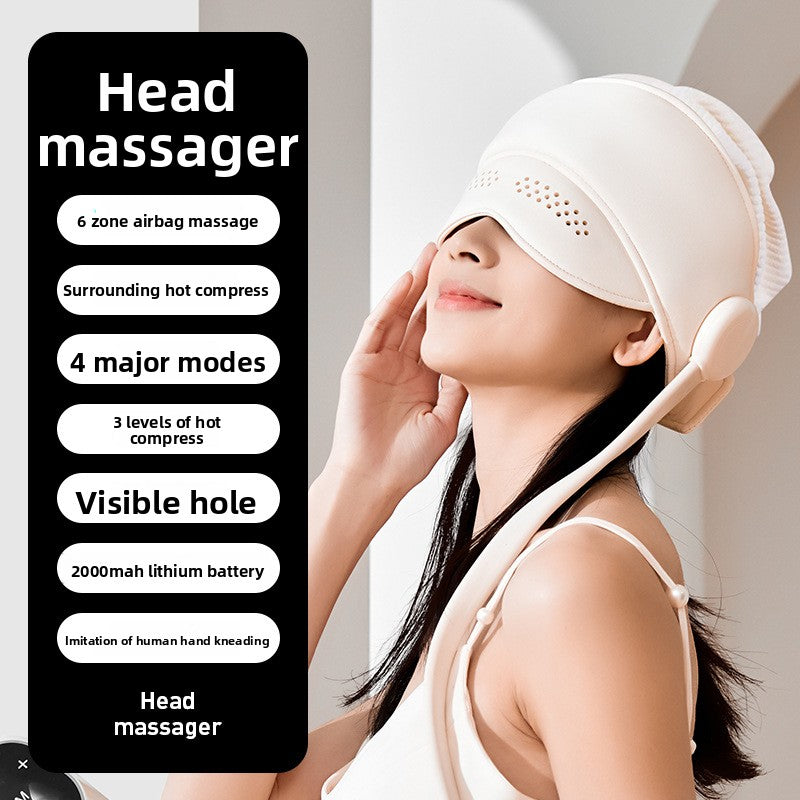 Electric Airbag Scalp Massager with Heat Therapy