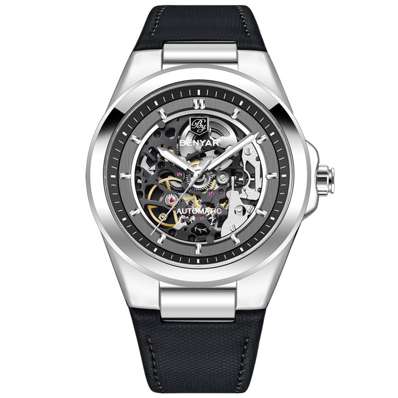 Benyar Automatic Skeleton Dial Men's Watch