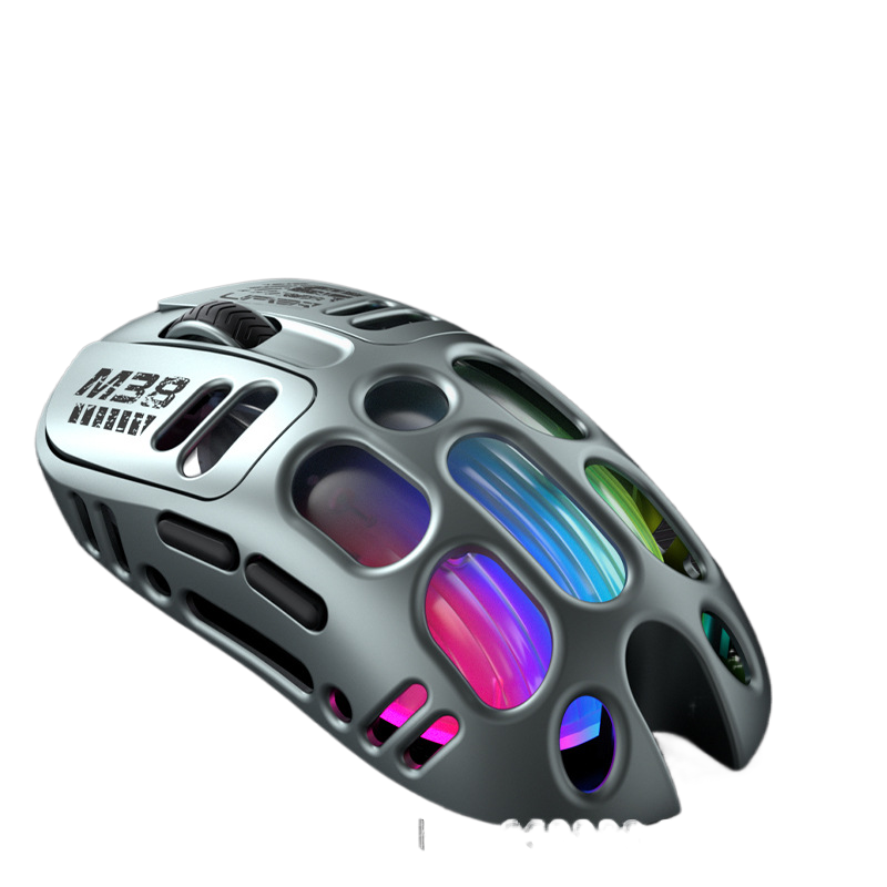 Hollow-out Wireless Gaming Mouse with Three-mode Connectivitye