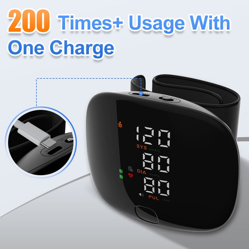 in stock Wrist Voice Blood Pressure Meter Home Electronic Blood Pressure Meter Chinese and English Voice Smart Wrist Blood Pressure Meter