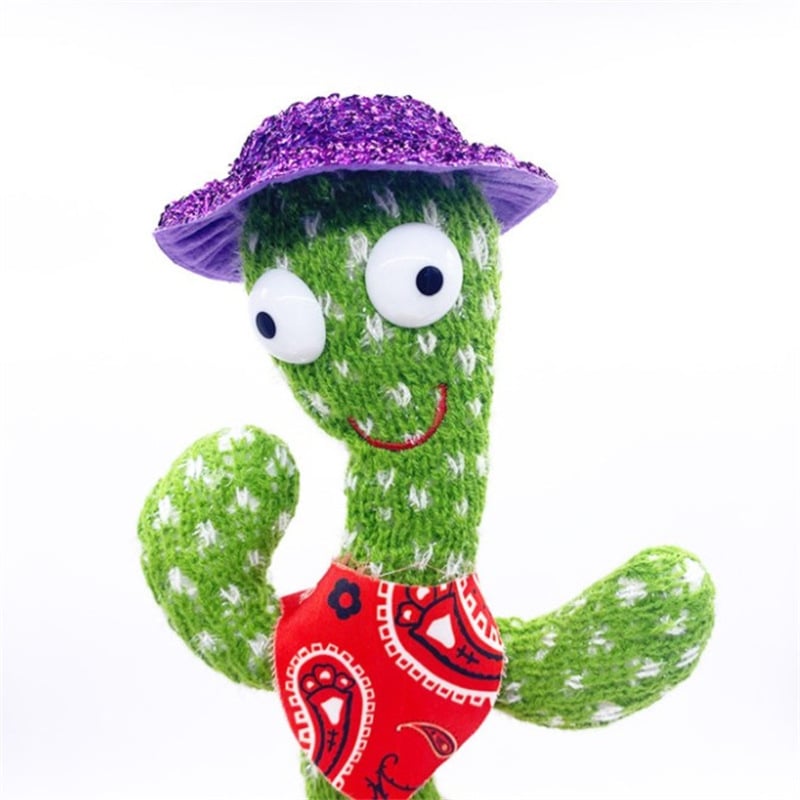 Dancing cactus sand sculpture, twisting electric plush toy, learning to speak, sing and glow