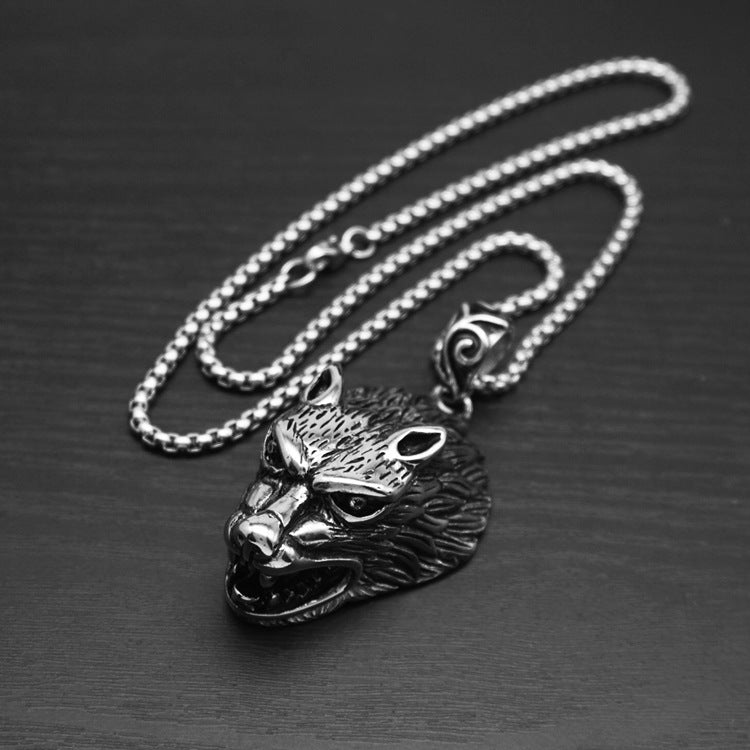 Titanium Steel Necklace  with Optional Pearl Chain