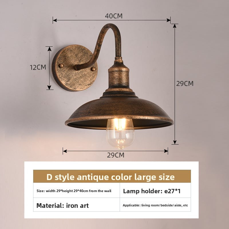 American style loft Industrial Wind bedside wall lamp Villa courtyard outdoor wall lamp restaurant bar decorative lighting fixtures