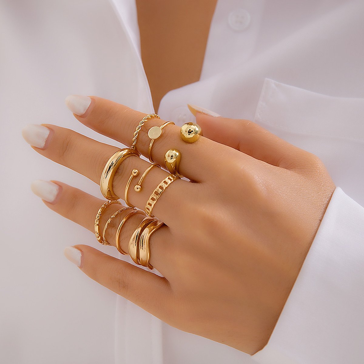 Joint ring with exaggerated opening set ring