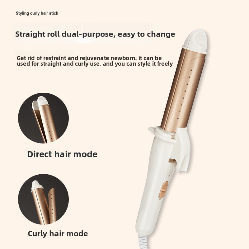 Tourmaline Ceramic Dual-Purpose Hair Curling and Straightening Iron