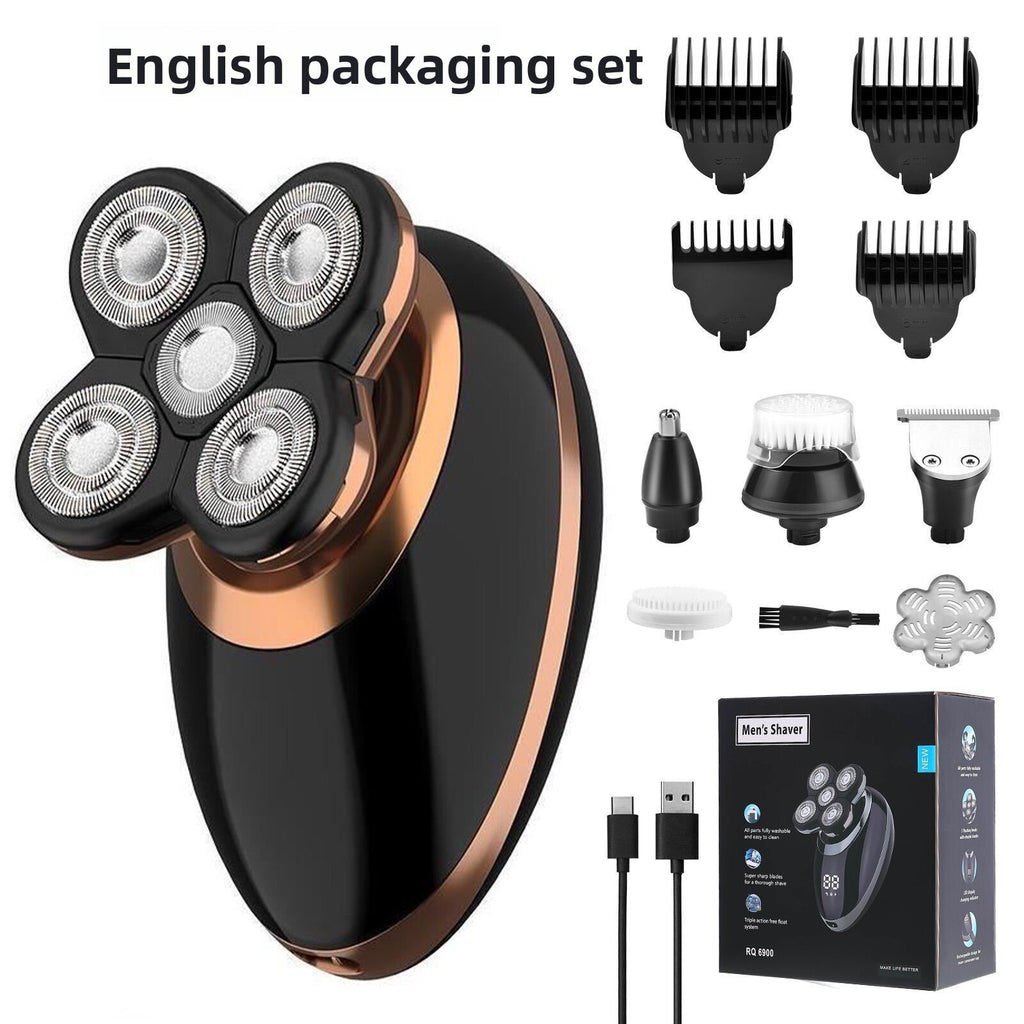 Electric shaver for men, rechargeable multi-functional razor