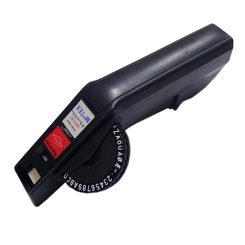 Manual printer raised and recessed labels