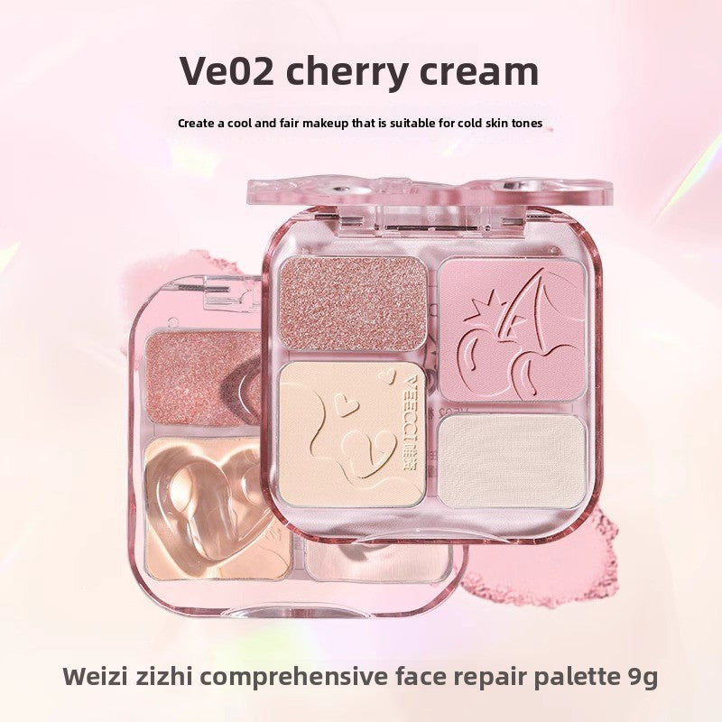 Four-color high-gloss contouring integrated comprehensive panel