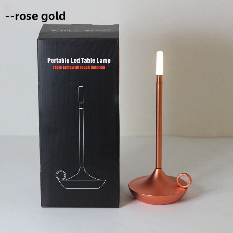 Aluminum Oxide Candle Light Rechargeable Table Lamp