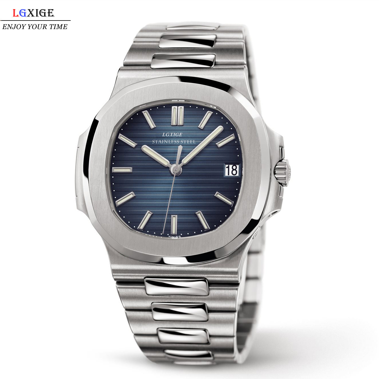 All-steel men's Nautilus watch