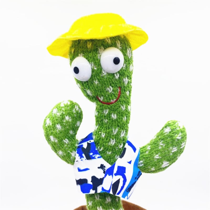 Dancing cactus sand sculpture, twisting electric plush toy, learning to speak, sing and glow