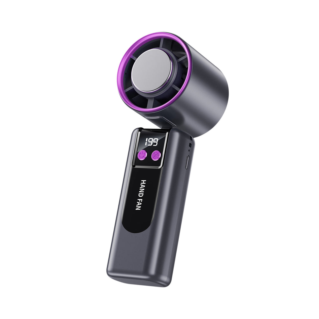 Foldable Portable USB Rechargeable Mini Cooling Fan with Digital Display