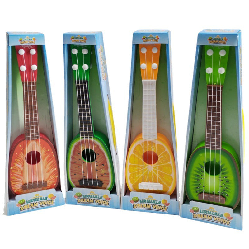 Cartoon Fruit Guitar Toys Children's Early Education Musical Instruments Ukulele Gift