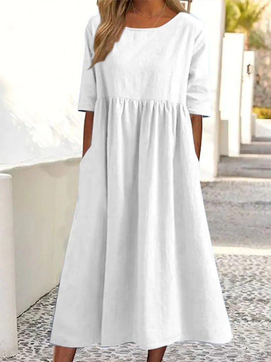 Loose round-neck dress