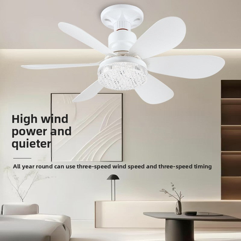 Modern Remote Control Ceiling Fan Light with Stepless Dimming