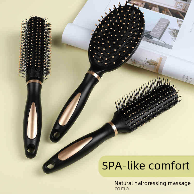 Household curly hair comb men's and women's air cushion airbag massage comb ribs comb inner buckle styling hair cylinder roll comb