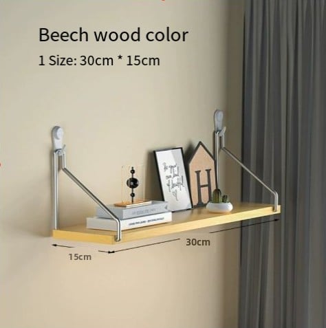 Punch-Free Wall Storage Rack Bedside Wall Hanging Partition Living Room Wall Projector Router Shelf Wall-Hanging Bookshelf