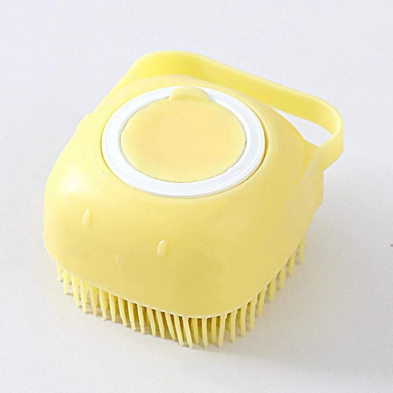 Pet silicone bath and massage brush