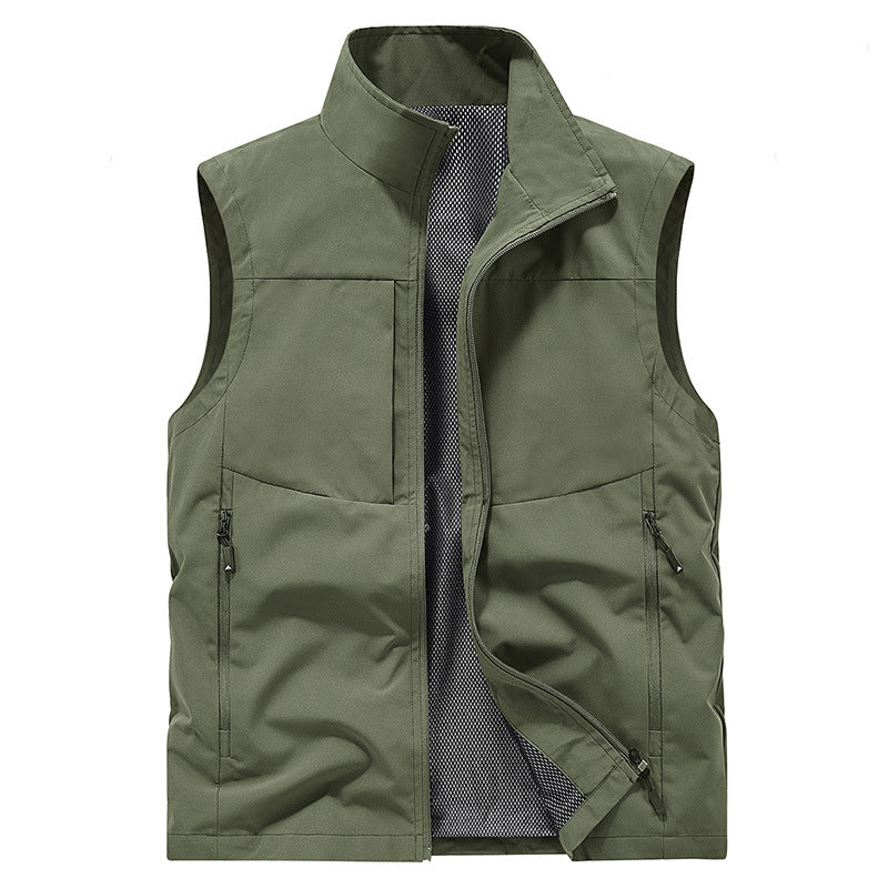 Men's Workwear Vest Waterproof Quick-Drying Multi-Pocket
