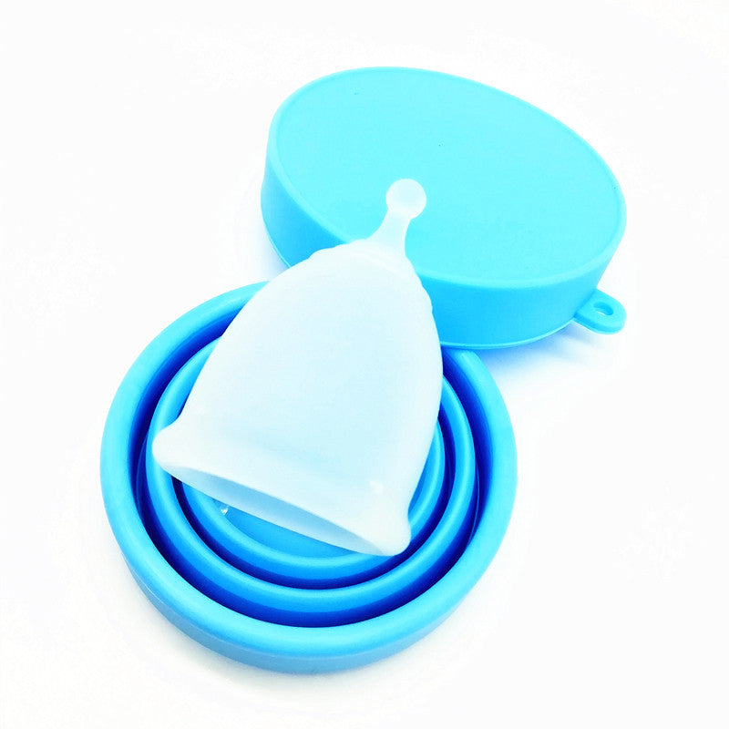 Ball-shaped handle silicone menstrual cup