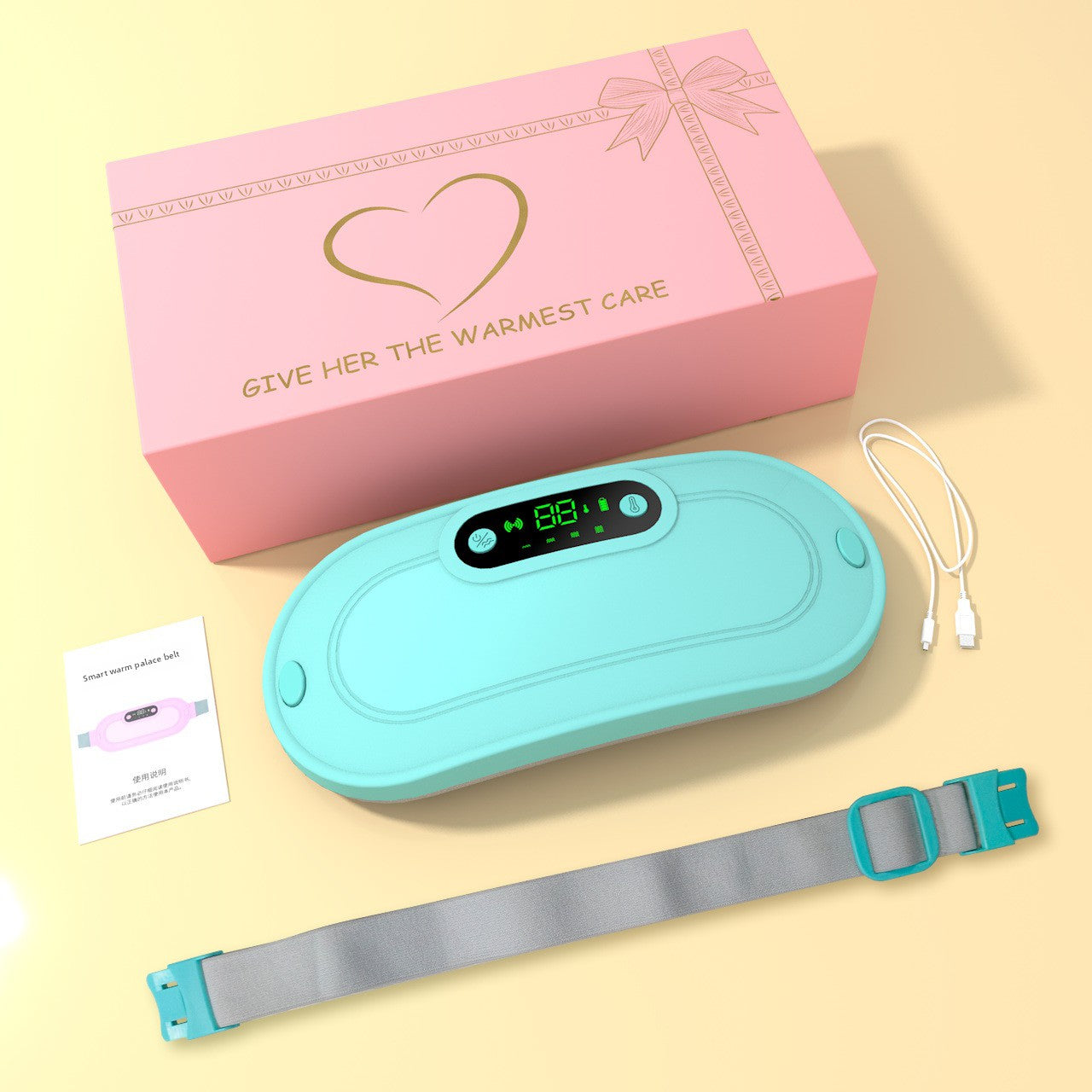 Massage warm uterus with vibration hot compress Abdominal massage device