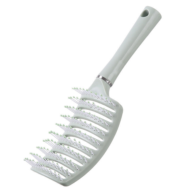 High Skull Top Fluffy Curved Hair Comb with Wide Teeth for Styling and Scalp Massage