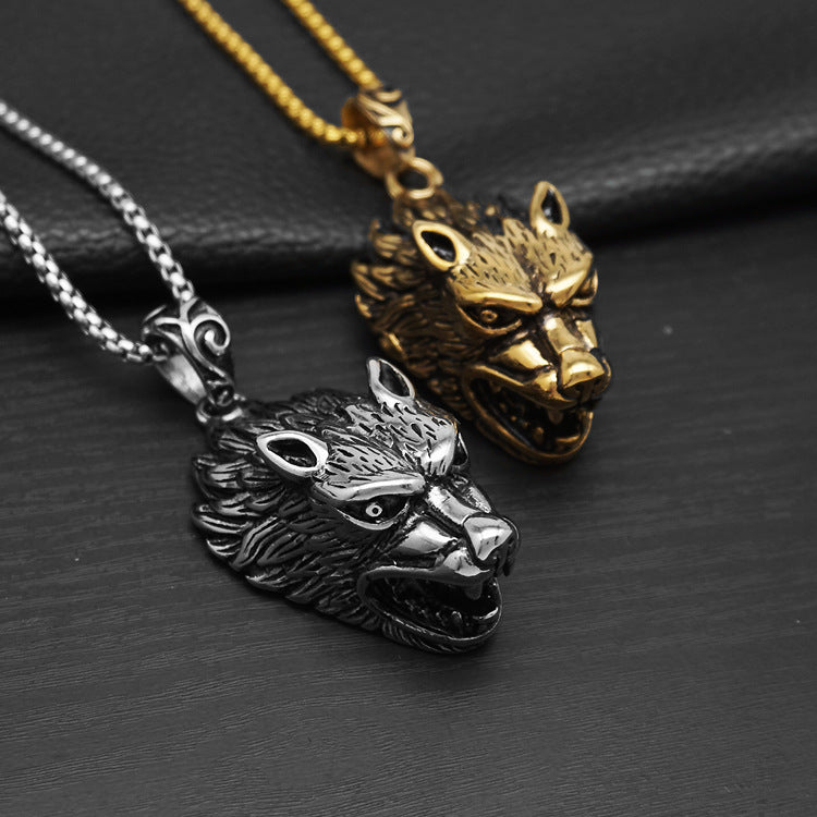 Titanium Steel Necklace  with Optional Pearl Chain