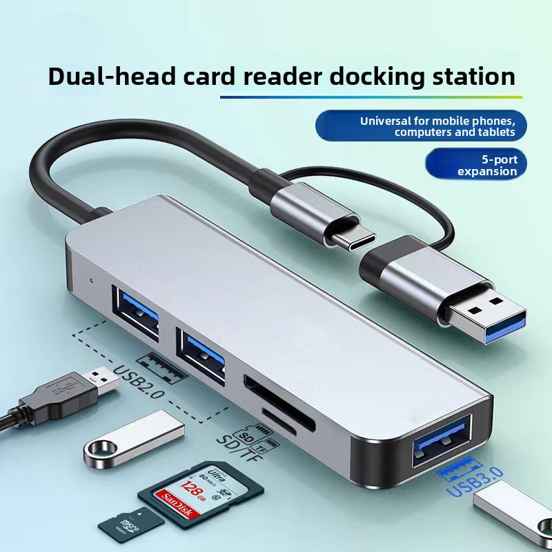 Eight-in-one dual-head high-speed hub docking station