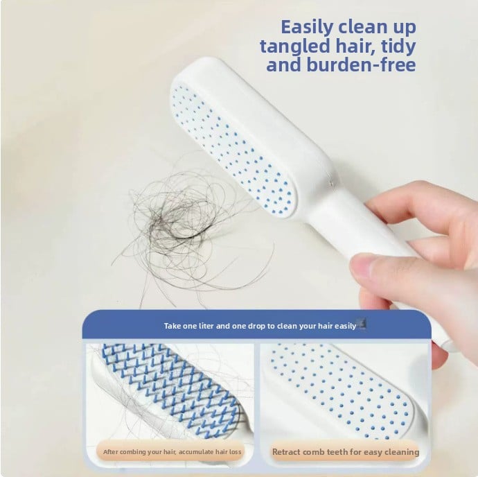 Light Luxury Retractable Scalp Cleaning Comb