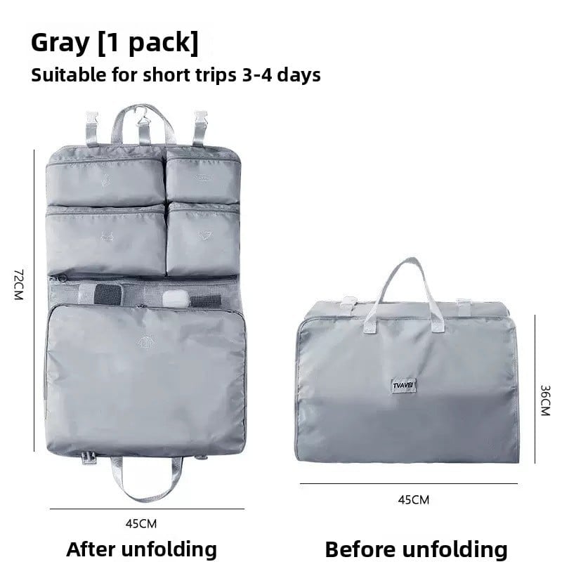 Portable Hanging Travel Storage Bag for Underwear and Toiletries