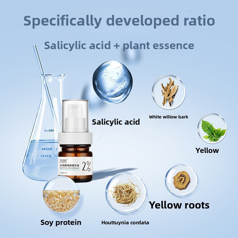 Salicylic acid rejuvenates, shrinks pores, cleanses and hydrates the face