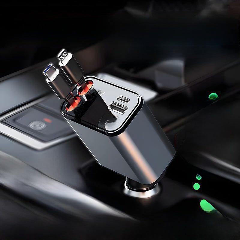 Fast-charging car charger with four-in-one function