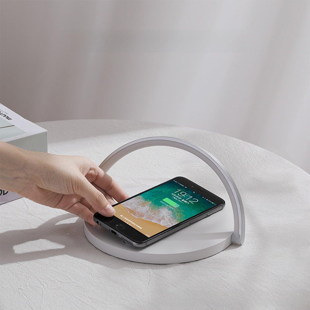 LED Desk Lamp with Wireless Charger and Phone Holder