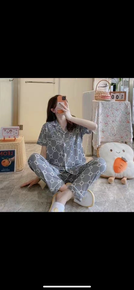 Long pants and cardigan home wear