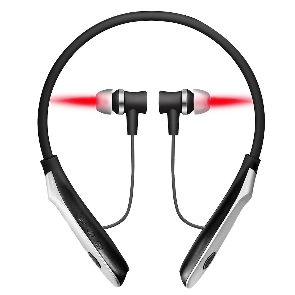 Neck-mounted ear laser irradiation device