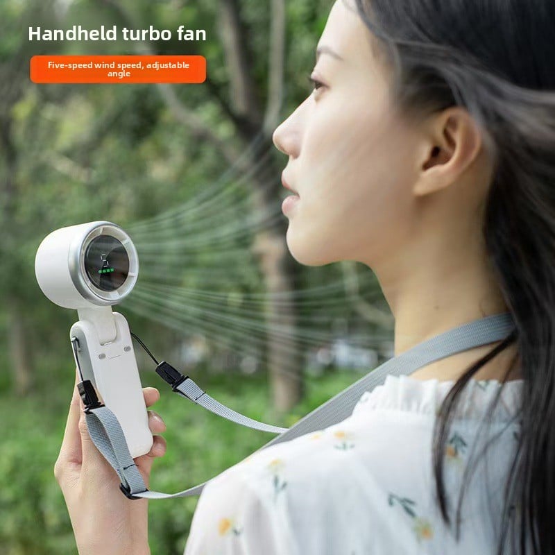 Digital display handheld mini high-speed small fan