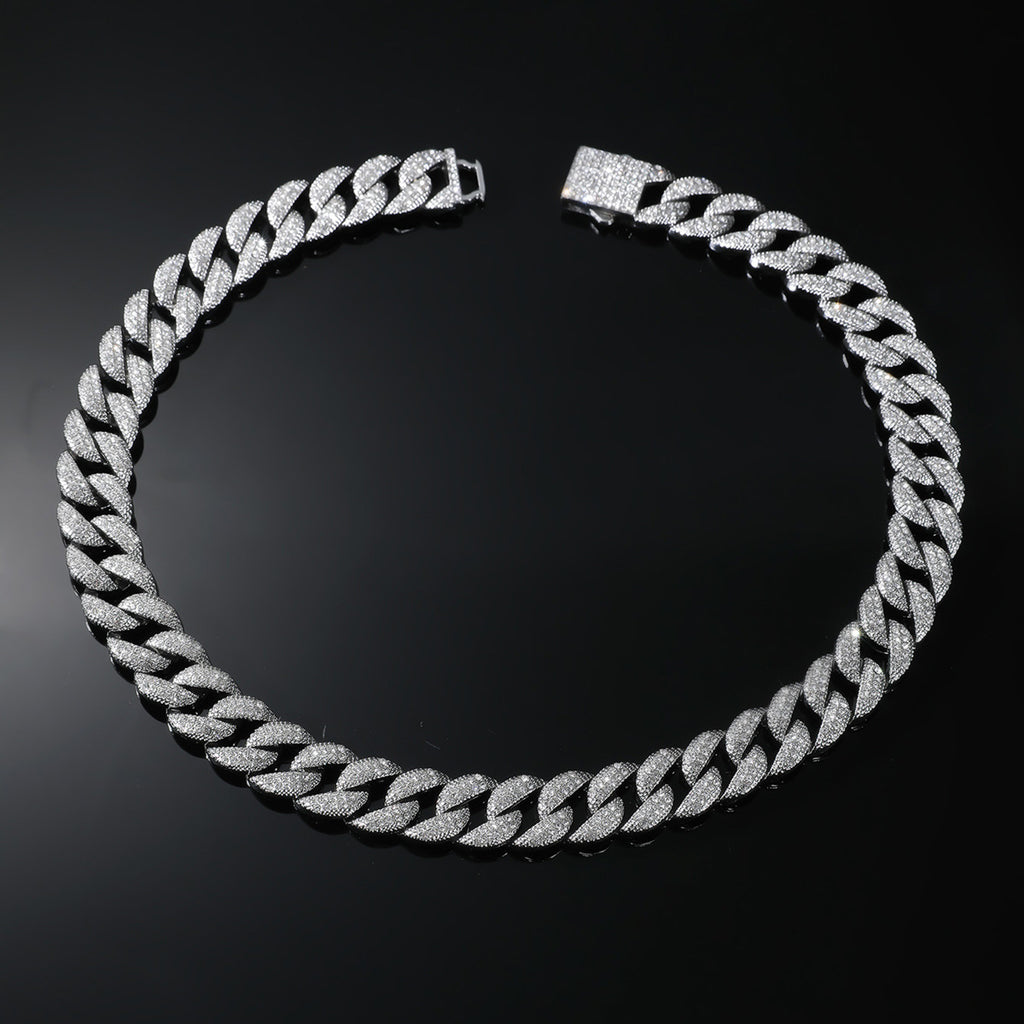 Hip-hop Full Diamond Cuban Chain Necklace