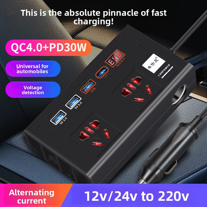 High-Power Car Inverter 12V/24V to 220V