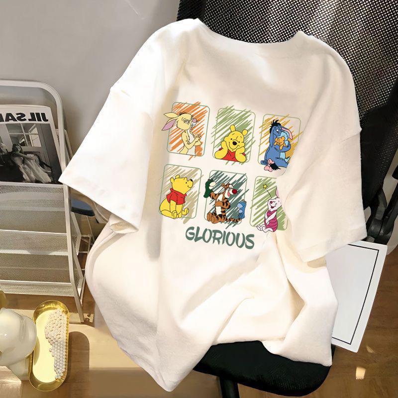 Men's and Women's Fashion Design Sense Printing Couple Summer Loose Top T-Shirt Women