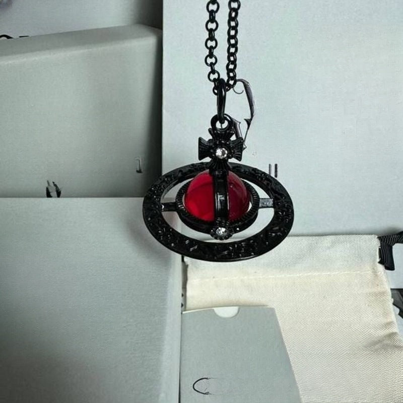 Carved Orb Titanium Steel Necklace