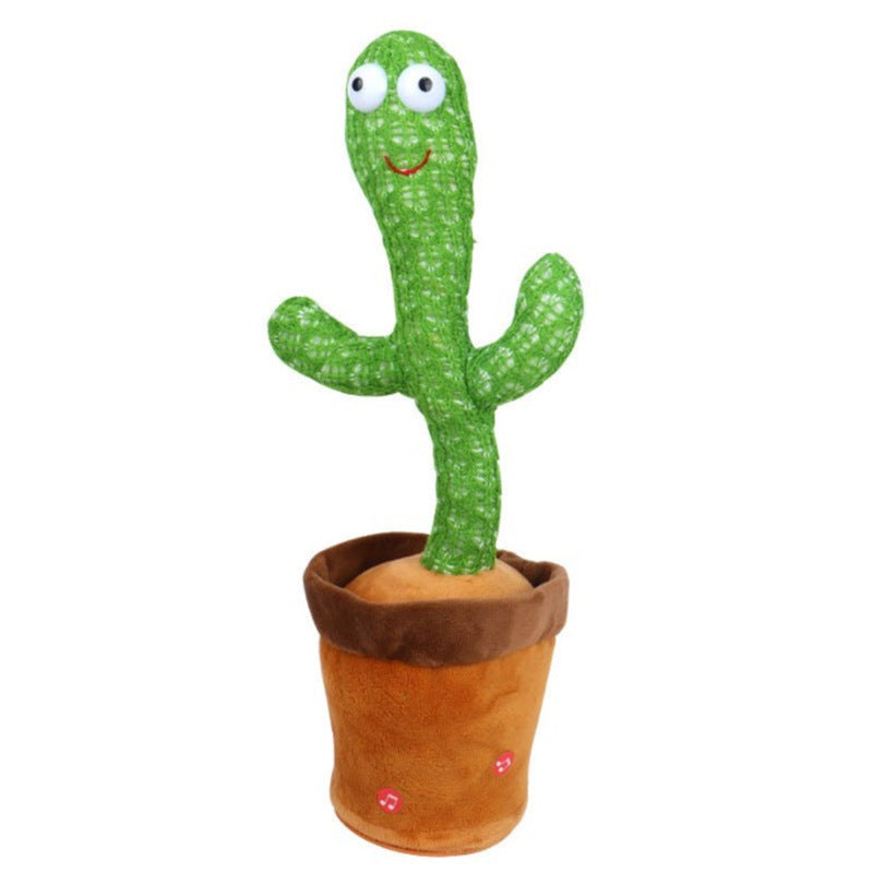 Dancing cactus sand sculpture, twisting electric plush toy, learning to speak, sing and glow