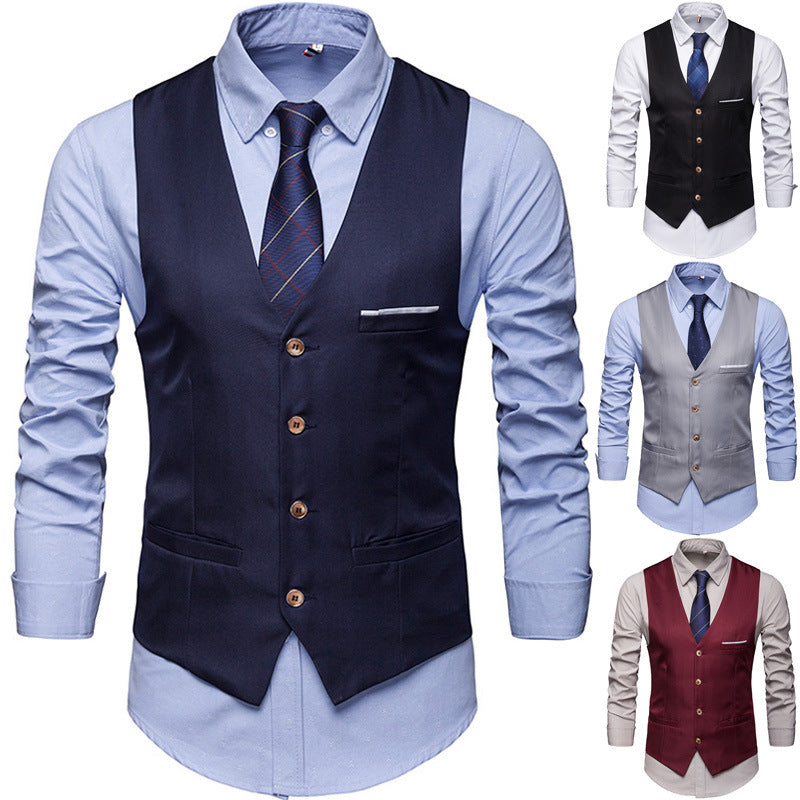 utfitSuit Vest Men's Formal and Casual Business Style Groomsman O