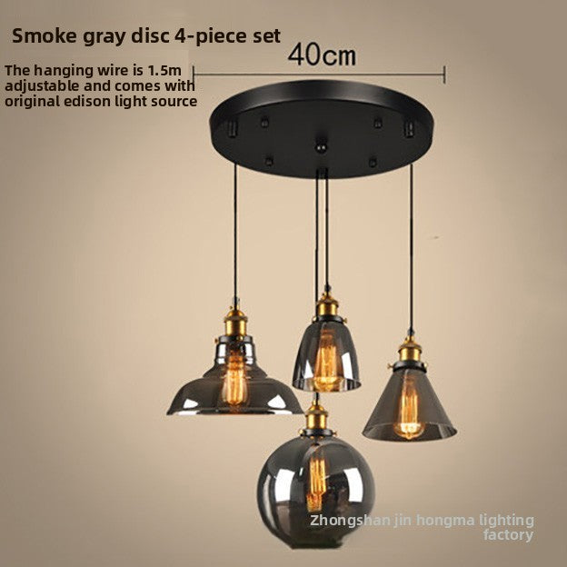 Creative retro glass chandelier