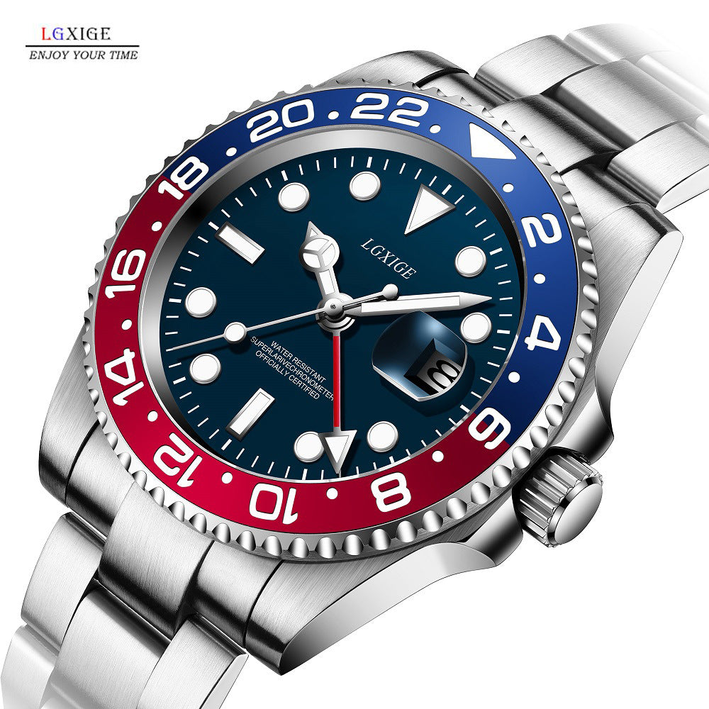Luminous hour hand calendar waterproof mechanical watch