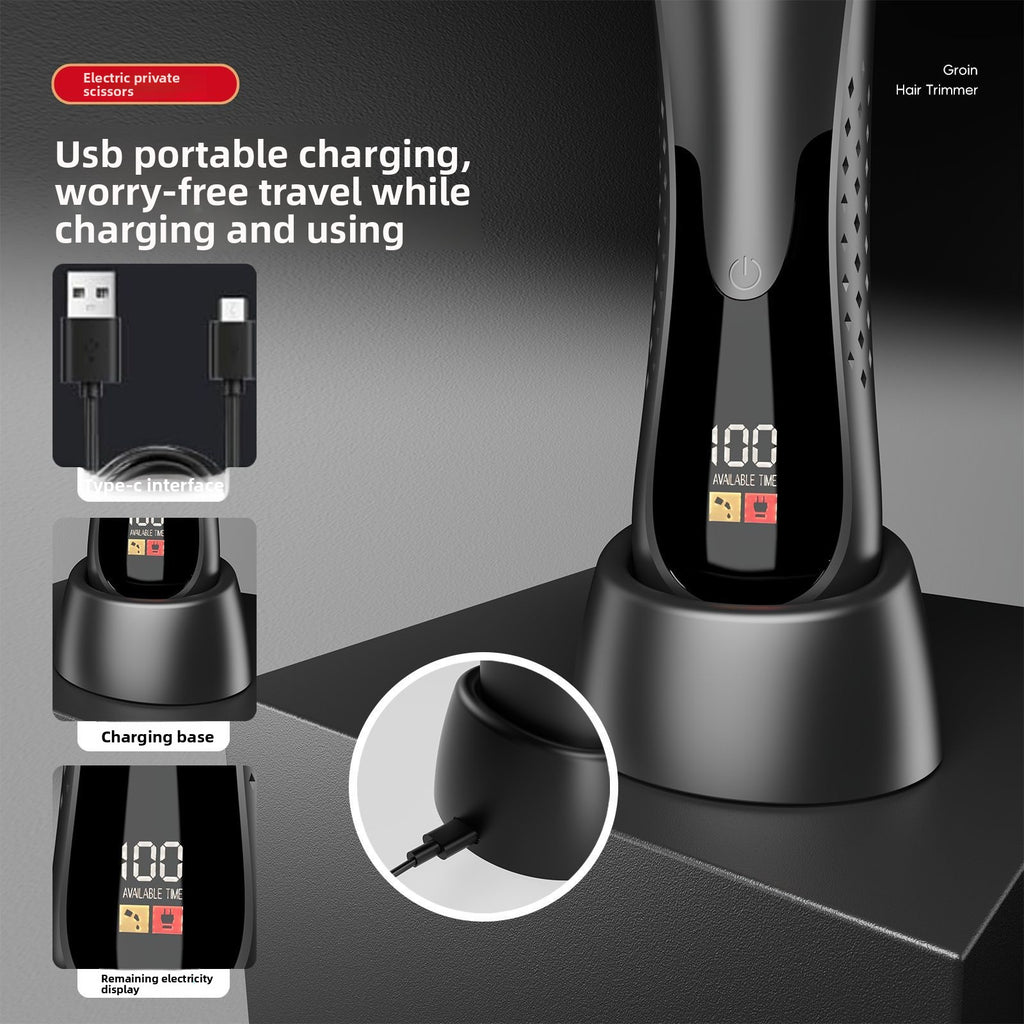 Electric Body Hair Trimmer with LED Light