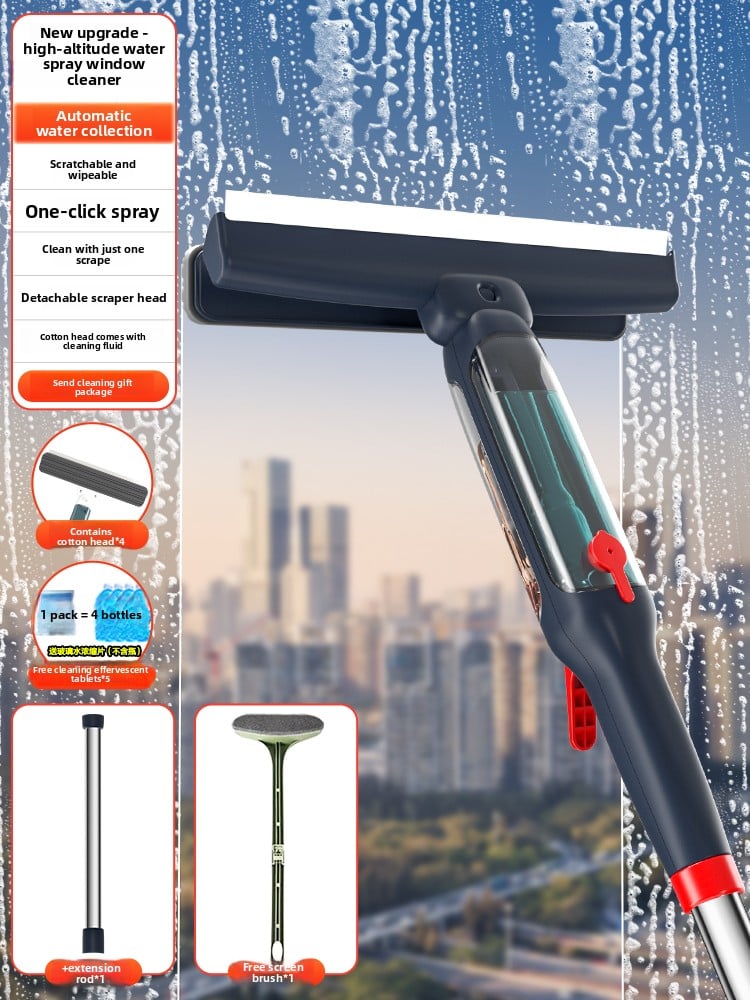 A household cleaning tool for cleaning glass