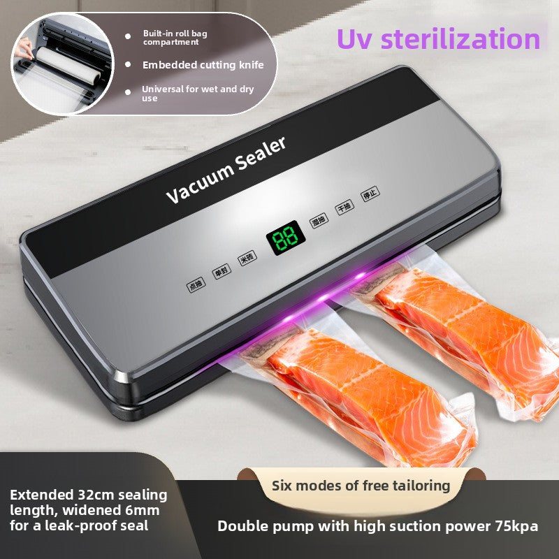 Home Vacuum Sealer with UV Sterilization and Cutting Tool