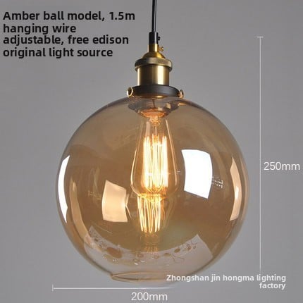 Creative retro glass chandelier