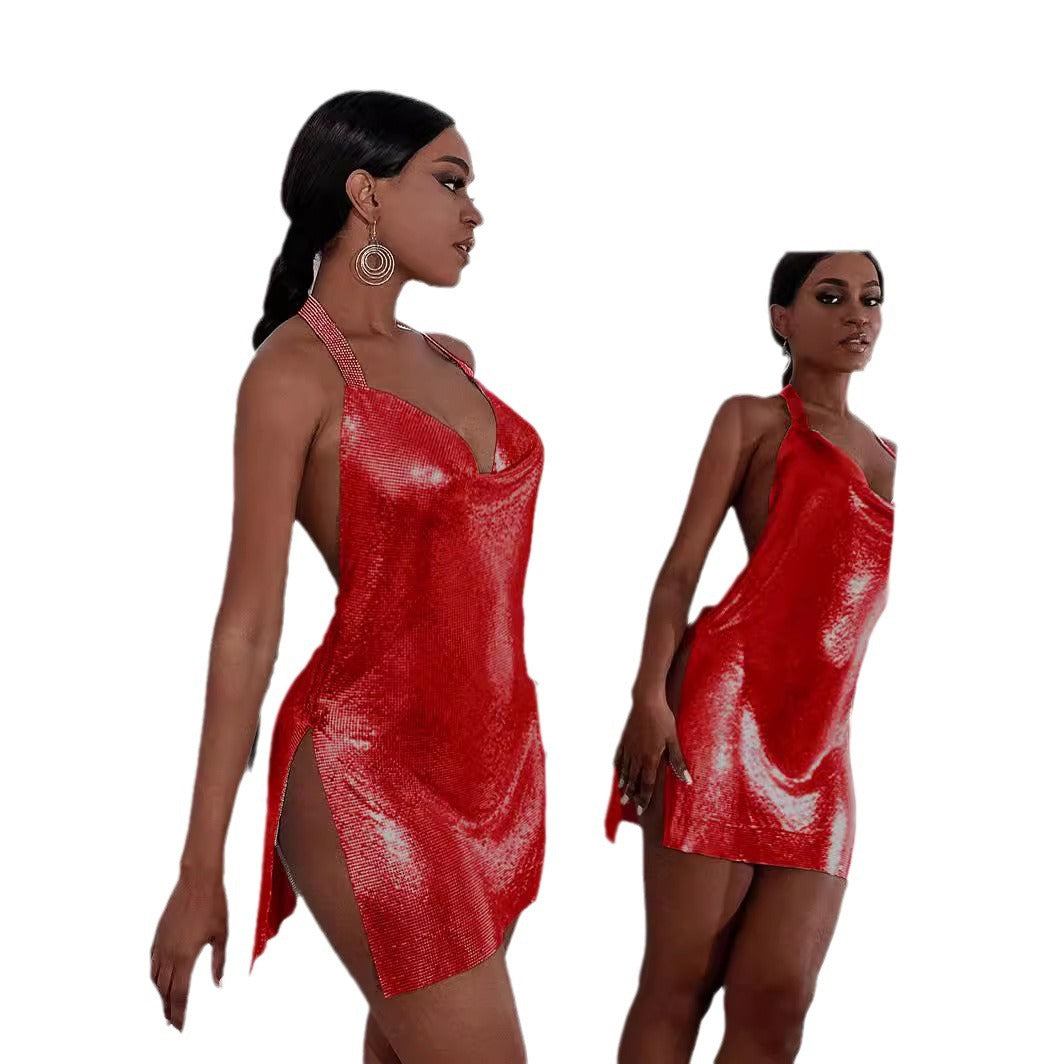 Sequined one-piece dress