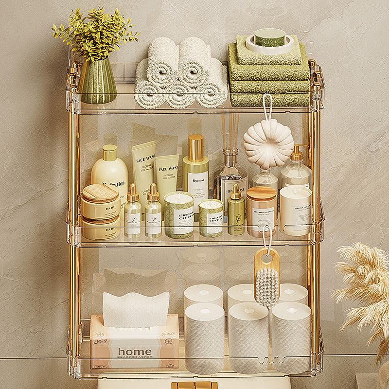Bathroom Toilet Storage Rack Multi-Tier Wall-Mounted Organizer